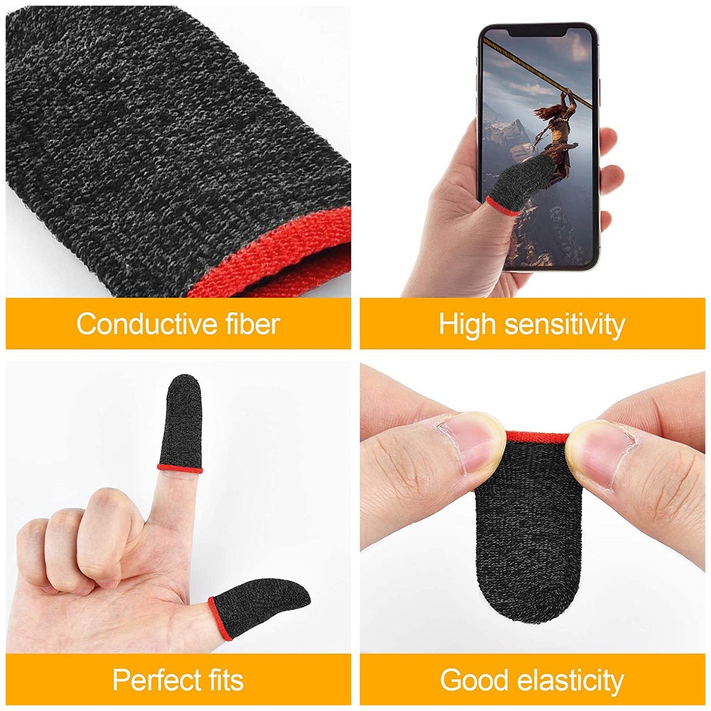7391 Thumb Finger Sleeve For Mobile Game Pubgcodfreefire (1pair Only)
