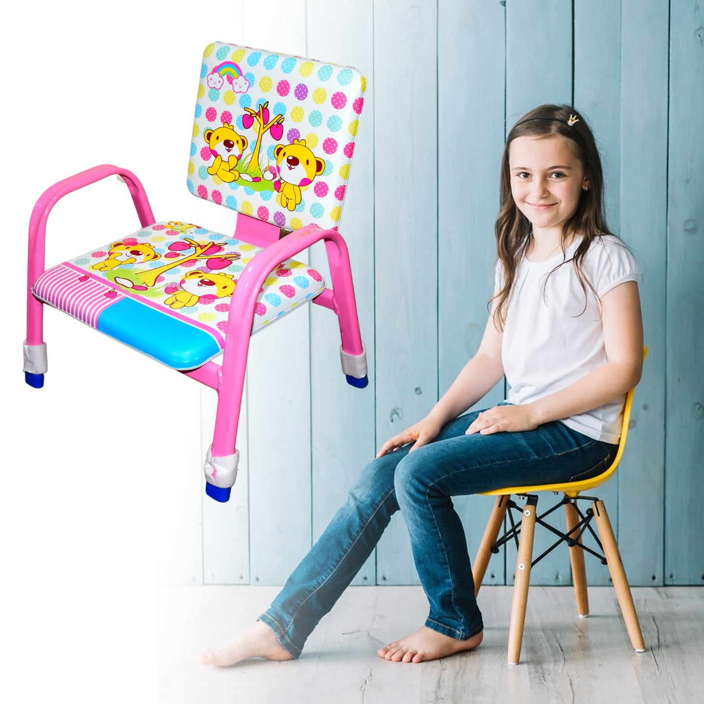 Trendzo Cartoon Baby Chair Strong Steel Cushion Comfortable Baby Chair High Quality Chair (1 Pc)