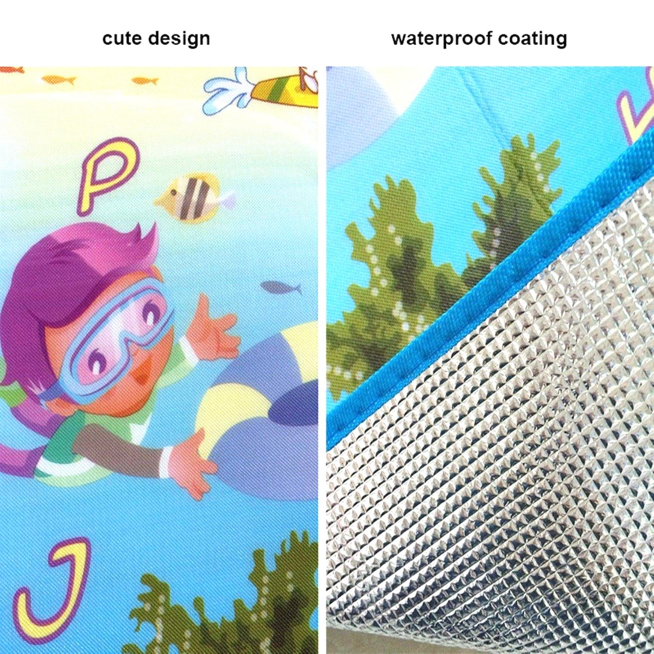 Waterproof Single Side Baby Play Crawl Floor Mat For Kids Picnic School Home