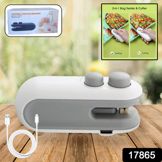 Mini Bag Sealer 2 In 1 Sealing Machine For Food Storage Plastic Bags